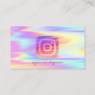 Moderne Farbige Holografische Instagram Soziale Me Visitenkarte