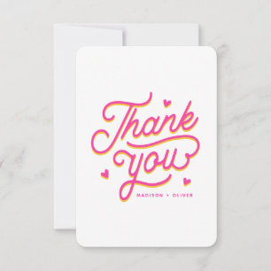 Moderne farbige, mutige Dankbarkeit für Typografie Dankeskarte