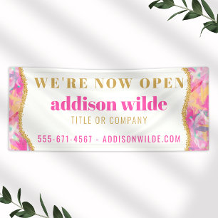 Moderne farbige Pinselstriche Gold Business Banner