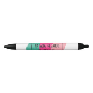 Moderne farbige Pinselstriche Name Pen Kugelschreiber