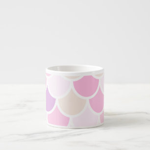 Moderne Farbige Rosa Meerjungfrau Schuppen Muster Espressotasse
