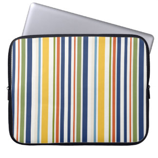 Moderne farbige vertikale Streifenmuster Laptopschutzhülle