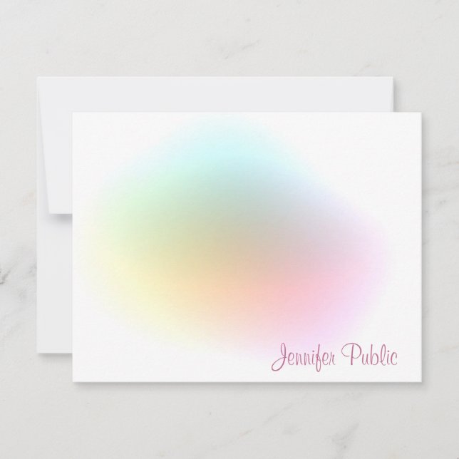 Moderne farbige Vorlage Handgeschriebenes Skript o (Vorderseite)