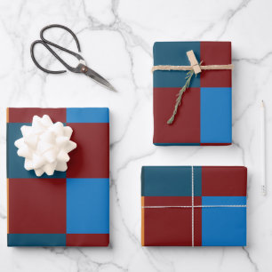 Moderne Farbkarton Geschenkpapier Set