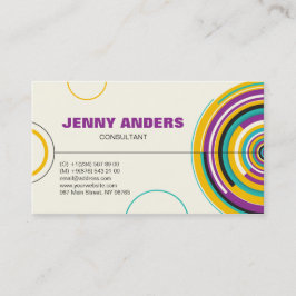 Moderne Farbkreise formen Abstrakt Beruflich Visitenkarte
