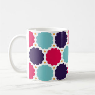 moderne, farblose Geometrie-Wolkenmuster, Kaffeetasse