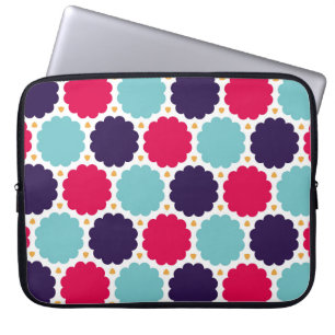  moderne, farblose Geometrie-Wolkenmuster,  Laptopschutzhülle