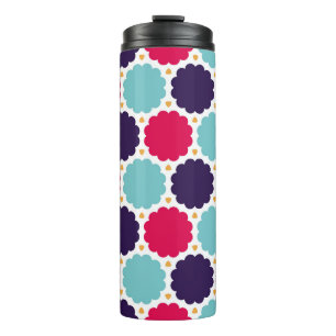 moderne, farblose Geometrie-Wolkenmuster, Thermosbecher
