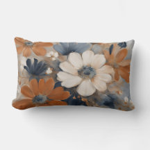 Moderne Farmhouse Navy Blau Gebranntes Orange Flor