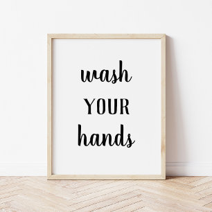 Moderne Farmhouse-Waschtisch-Badezimmer-Kunst Poster