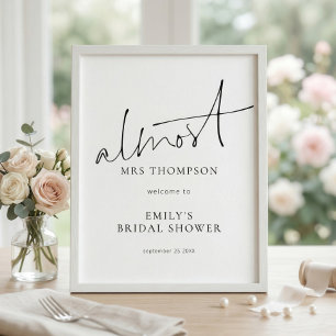 Moderne Fast-Mrs-Willkommen-zur-Braut-Party Poster