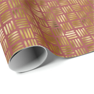 Moderne Faux-Folienlinien   Weihnachten Geschenkpapier