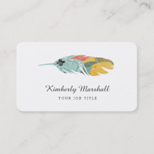 Moderne Federn Business Cards / Chalkboard Visitenkarte