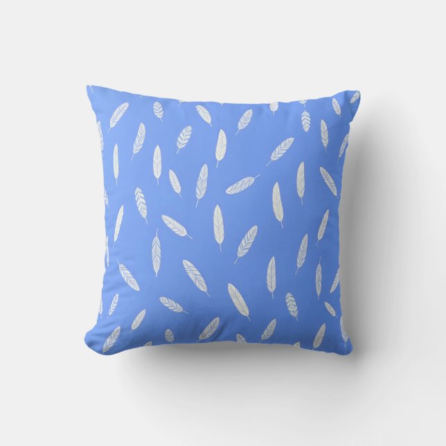 Moderne Federn Luxus Boho Kollektion Kissen (Vorderseite)