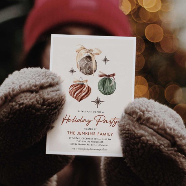 Moderne Feier Einladung (Boho Modern Holiday party invitation)