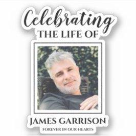 Moderne Feier mit Foto-Gedenkstätte Aufkleber