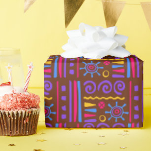 Moderne Feier Whimsical Vintag Baby Birthday Geschenkpapier