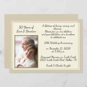 Moderne Feier zum 50. Jahrestag Einladung