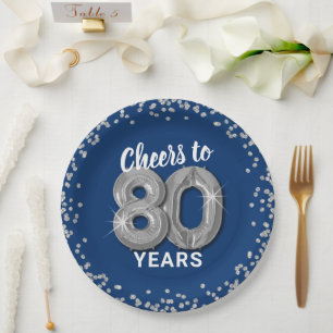 Moderne Feiern bis 80 Jahre Geburtstag Pappteller