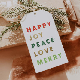 Moderne, feine Farben Weihnachten Geschenkanhänger