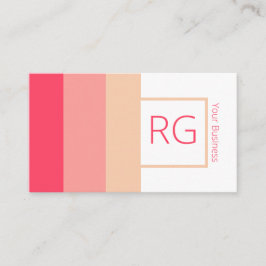 Moderne, feine rosa Farbtöne Mit Monogramm Persona Visitenkarte