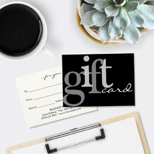 Moderne, feine Typografie Schwarz-weiße Giftkarte