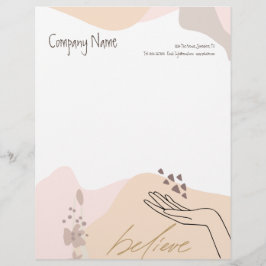 Moderne feminine Geschäftsformen Hand Motivierend Briefbogen