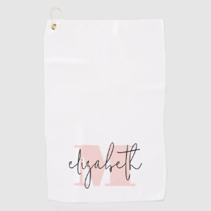 Moderne feminine Monogram kundenspezifisch Golfhandtuch