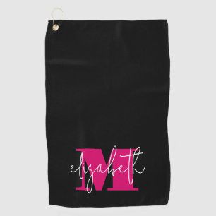 Moderne feminine Monogram kundenspezifisch Golfhandtuch