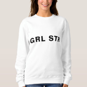 Moderne Feministische Girl Power Kühne GRL PWR Sti Sweatshirt