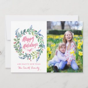 Moderne Ferien   Happy Holidays Feiertagskarte