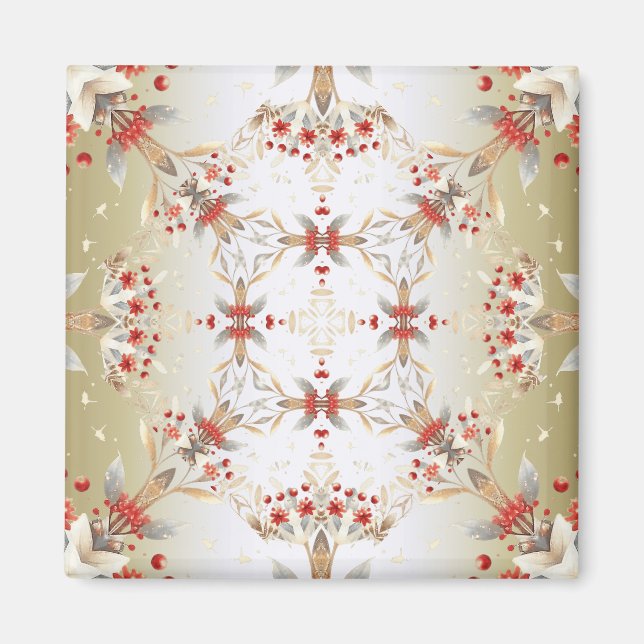 Moderne Ferienblumen Magnet (Vorne)