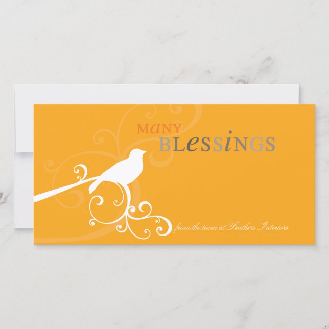 MODERNE FERIENFOTOKARTE: Whimsicalbird 4A Feiertagskarte (Vorderseite)