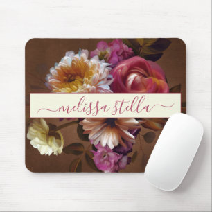 Moderne Feste Rustikale Blumen   Mädchenhaftes Ges Mousepad
