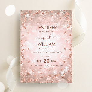 Moderne Festivals Rose Goldene Paradies Einladung