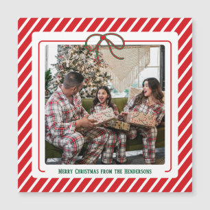Moderne Festliche Familienfoto-Weihnachtsmagnetkar Magnetkarte