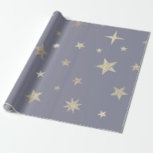 Moderne festliche Gray Gold Star Rolle