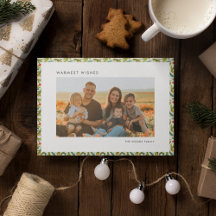 Moderne Festliche Weihnachtsmuster-Familienfoto