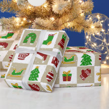 Moderne Festtags-Weihnachtsgitter-Muster