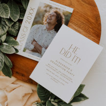 Moderne Fete Gold machte er es Foto Graduation Par