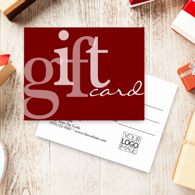 Moderne, fett formatierte, dunkelrote Logo-Geschen (Von Creator hochgeladen)