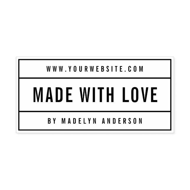 Moderne, fett gestaltete Website mit Liebe Permastempel (Design)