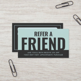 Moderne, fett und einfach Empfehlen eines Freundsc Visitenkarte