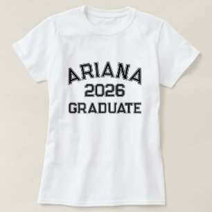 Moderne fette Blockbuchstaben individuelle Abschlu T-Shirt