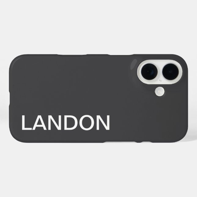 Moderne, fette, editierbare Name, Geschäft oder Ma Case-Mate iPhone Hülle (Rückseite (Horizontal))