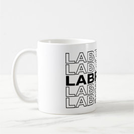 Moderne, fette Labrador-Typografie-Grafik  Kaffeetasse