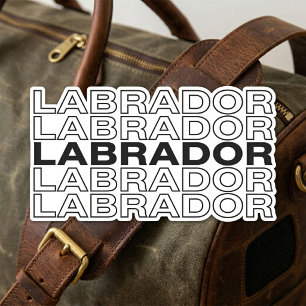 Moderne, fette Labrador-Typografie-Grafik  Rechteckiger Aufkleber