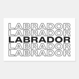 Moderne, fette Labrador-Typografie-Grafik  Rechteckiger Aufkleber