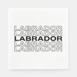 Moderne, fette Labrador-Typografie-Grafik  Serviette