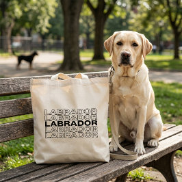 Moderne, fette Labrador-Typografie-Grafik  Tragetasche